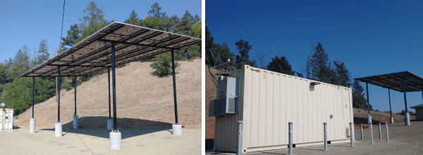 PG&E's first fully renewable remote grid, the Pepperwood microgrid in Sonoma County.