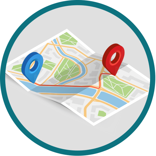 Graphic of a map.