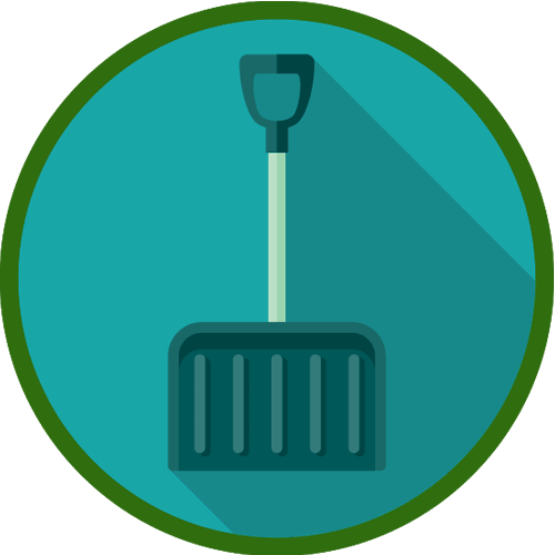 Graphic of snow shovel.
