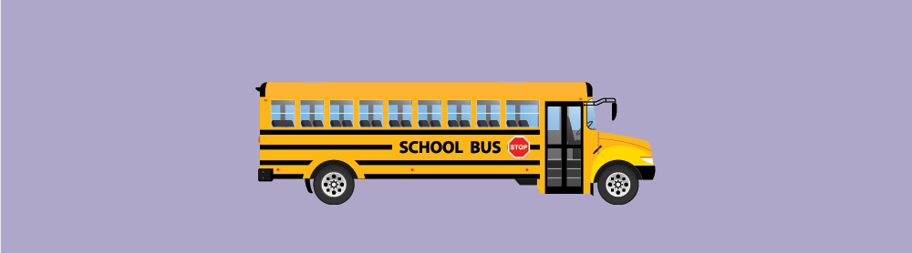 Graphic of a yellow school bus.