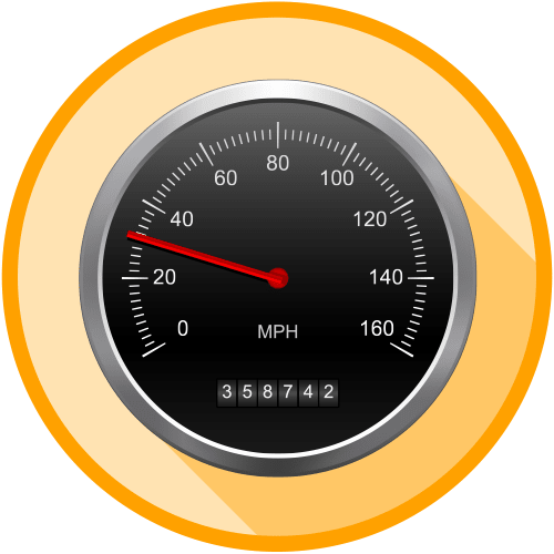 Graphic of an odometer