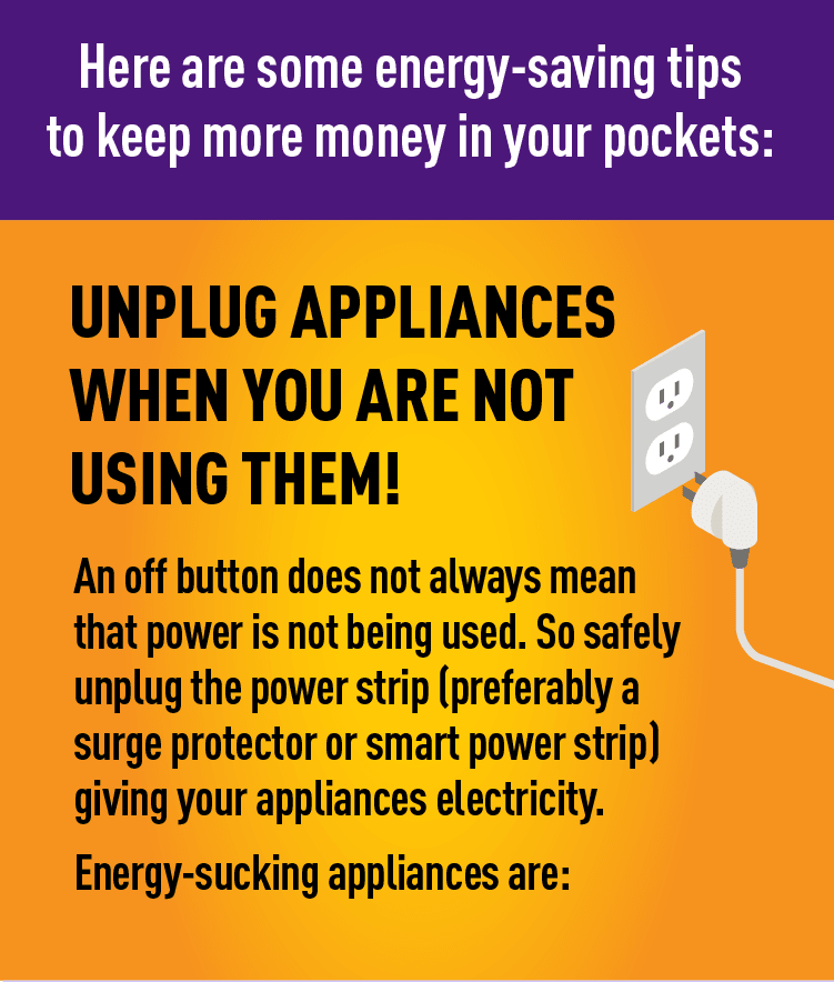 Graphics of a outlet and plug.