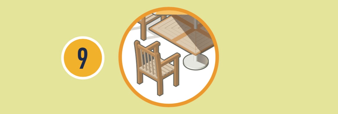 Illustration of patio furniture