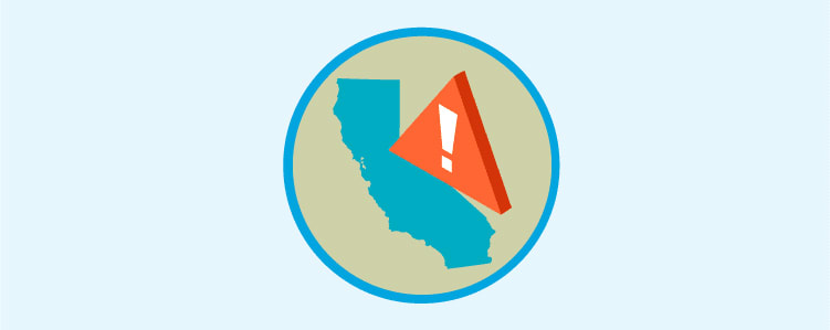 California and alert symbol