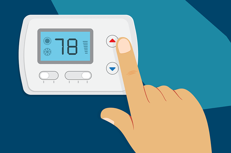 Flex thermostat set to 78 degrees