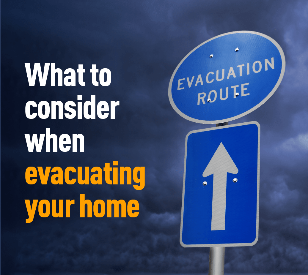 Graphic of evacuation sign