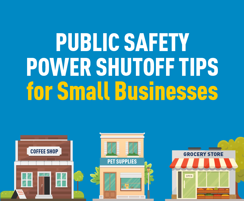 Graphic of storefronts of small businesses